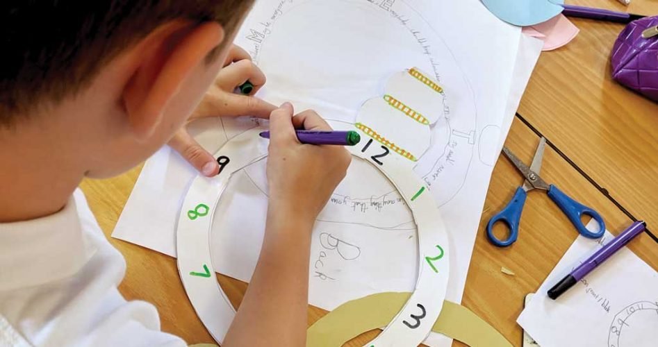 Schools-Clock-making-with-Artist-Brenda-Coyle-2019-image-two-